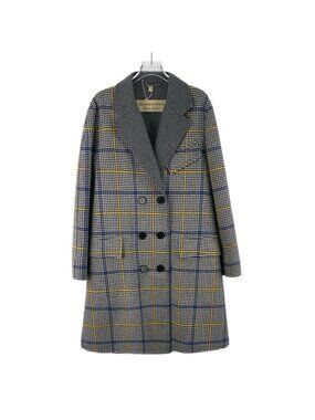 Burberry Multicolor Check Wool Coat